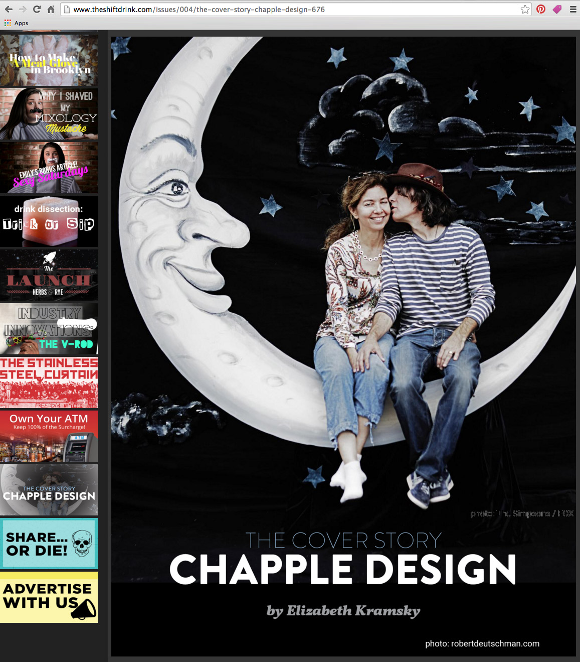 The ShiftDrink cover story: Chapple Design